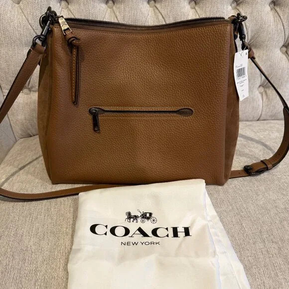 Coach Mixed Pebble Leather Shay Shoulder Bag | Vintage Khaki | NWT - Picture 7 of 12